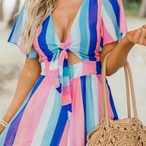 Pink lily boutique romper